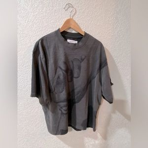 Calvin Klein oversized graphic t shirt in black
